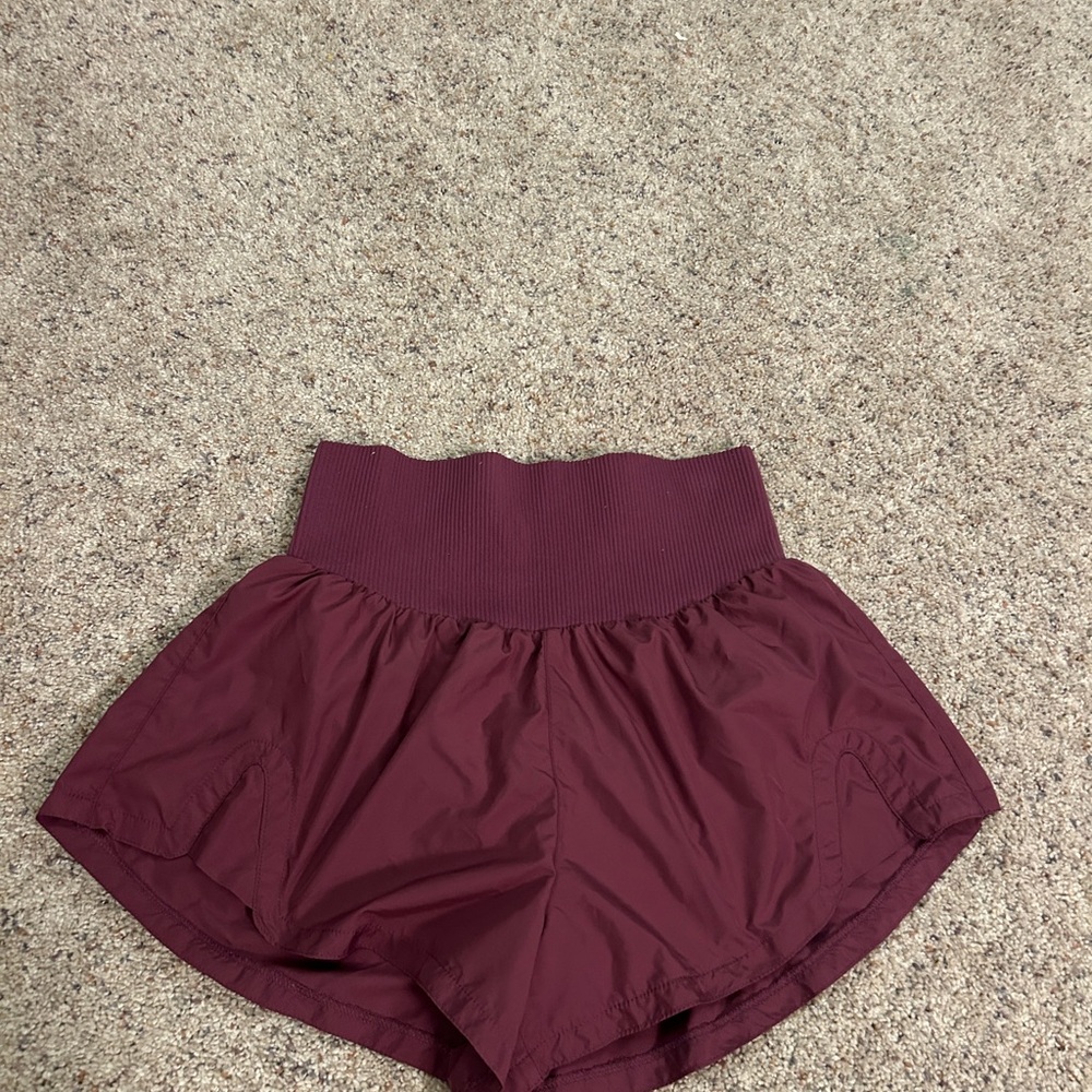 FP Movement by Free People Maroon Athletic Shorts